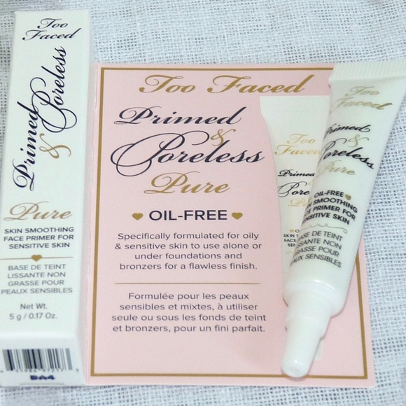 🎀 $25 - Too Faced PURE Primed & Poreless Oil-Free Face Primer Sensitive Skin - Picture 1 of 7